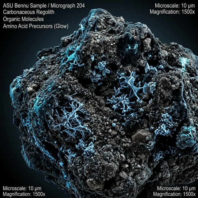 Asteroid Bennu fragment rich in carbon compounds and organic molecules