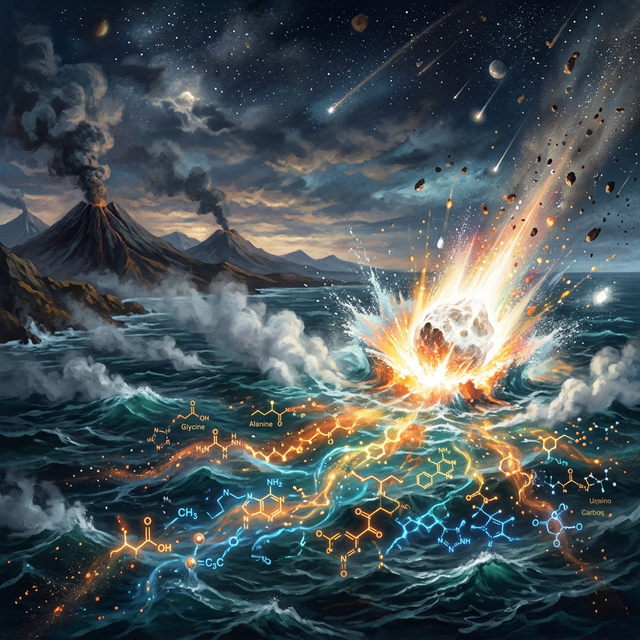 Primordial ocean enriched by meteorite impact